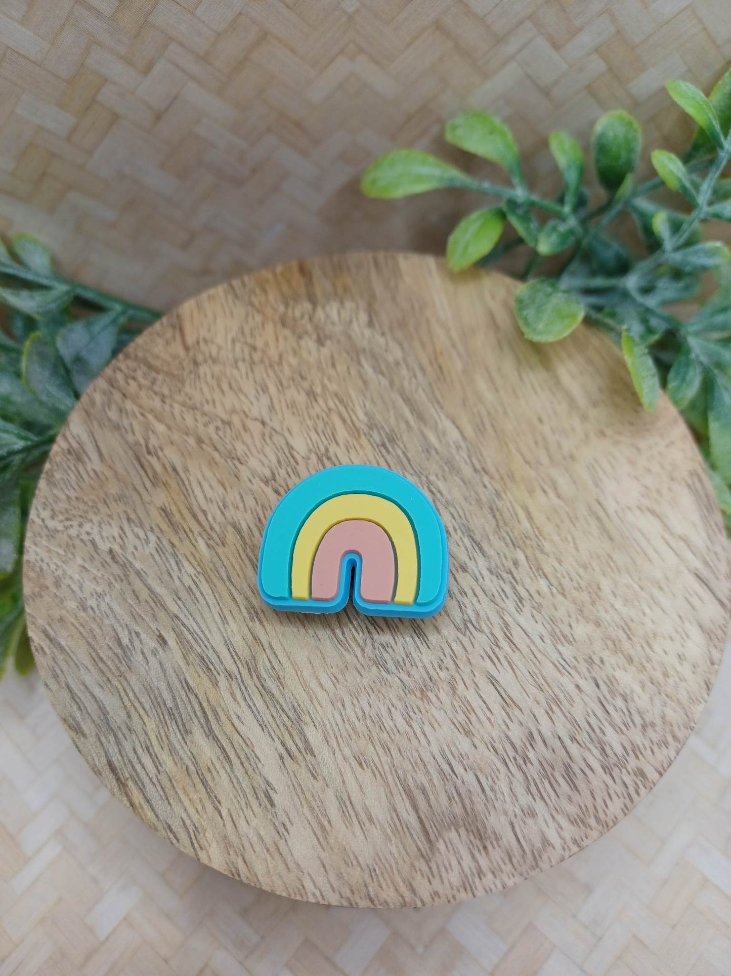 Blue, Yellow, & Pink Rainbow Shoe Charm Accessory