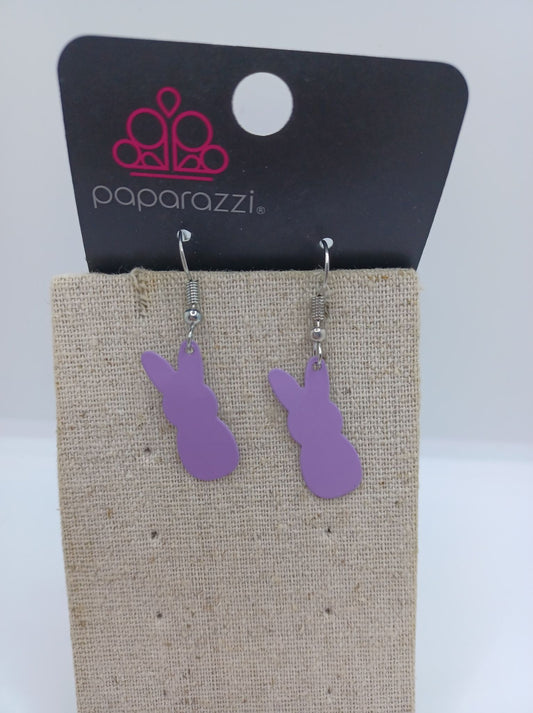 Purple Bunny Rabbit Earrings