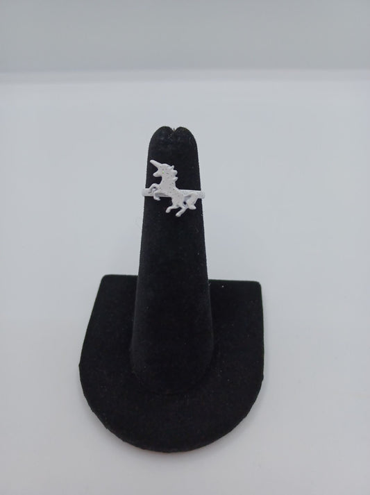 White Glitter Unicorn Ring