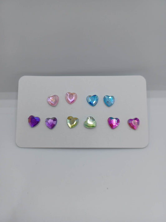 Heart Earring Set - 5 Pairs