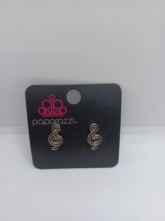 Black Music Note Earrings