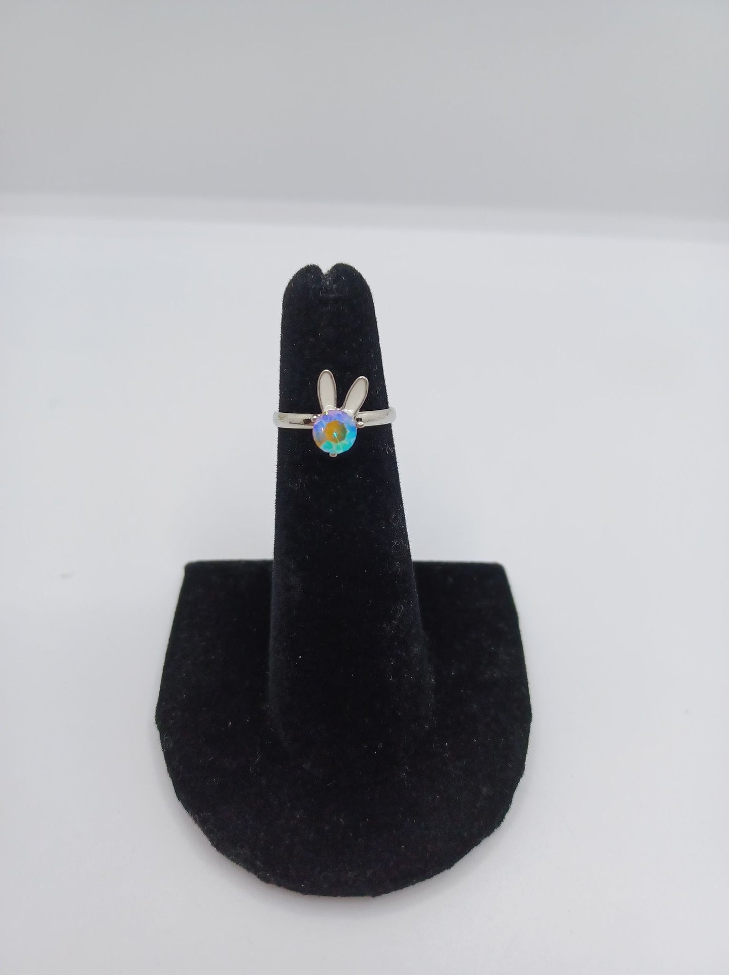 Bunny Rabbit Ring w/ Mermaid Rhinestone