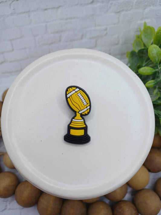 Yellow Football Shoe Charm Accessory