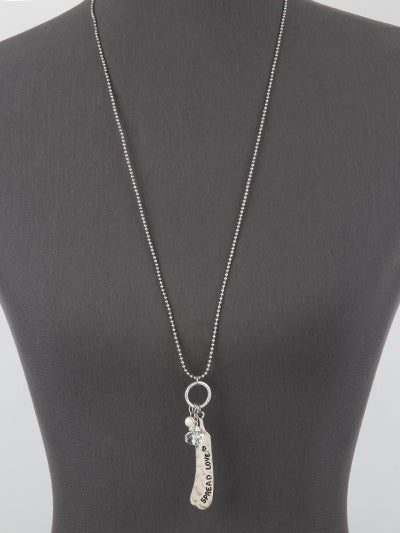 Silver "Spread Love' Butter Knife Necklace