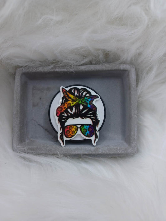 Rainbow Leopard Bandana & Sunglasses Mobile Phone Accessory