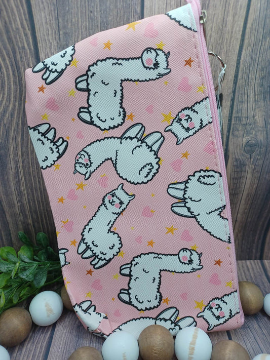 Pink Alpacha Zip Closure Bag