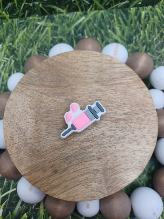 Pink Shot Shoe Charm Accessory