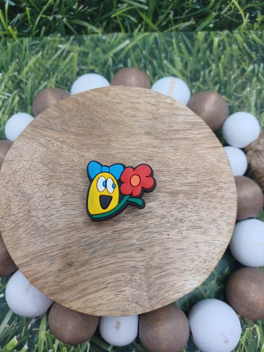 Yellow & Red Flowers Shoe Charm Accessory