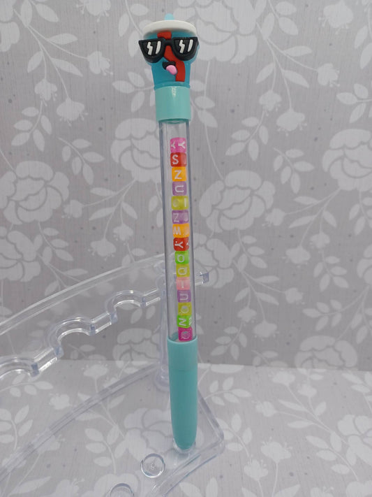 Soda Pop Pen w/ Bracelet Beading - Can remove and make into a bracelet