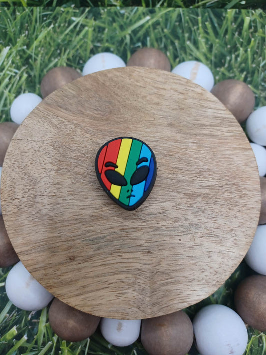Rainbow Alien Shoe Charm Accessory