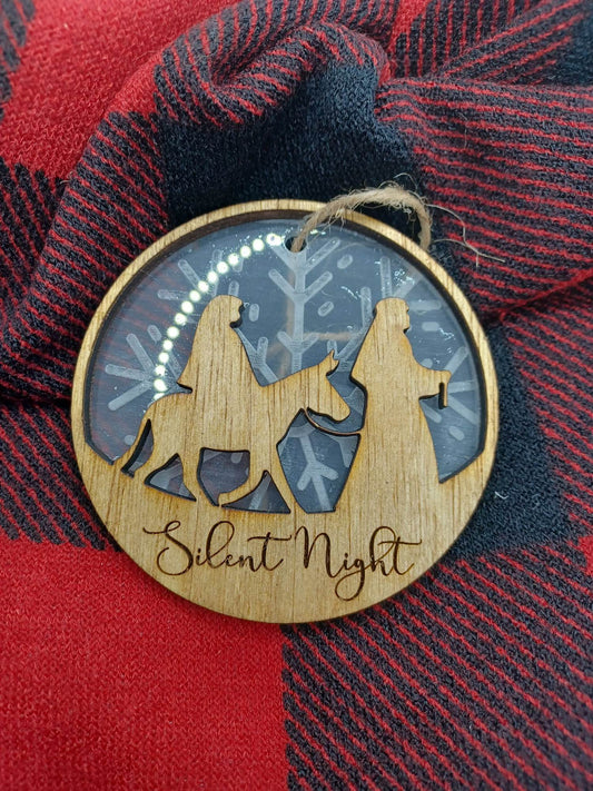 Silent Night Wooden & Acrylic Ornament