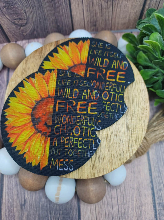 She is Life Itself Inspirational Car Coaster Set