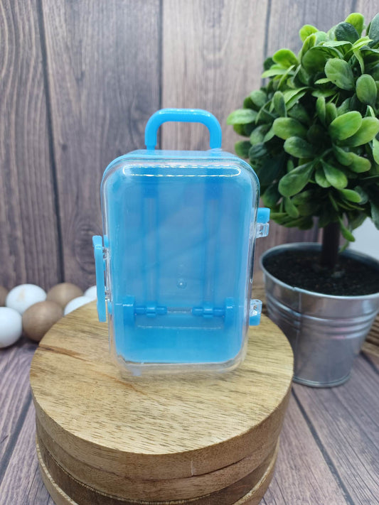 Blue Dollhouse Suitcase on Wheels