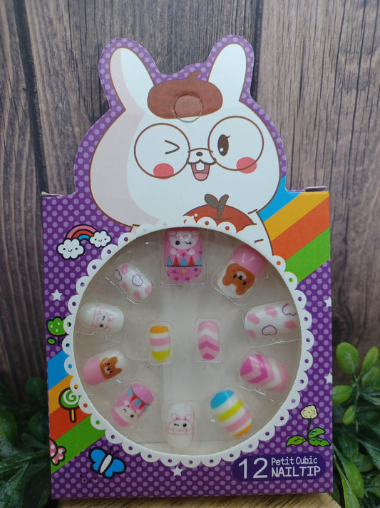 Purple Rabbit False Nails