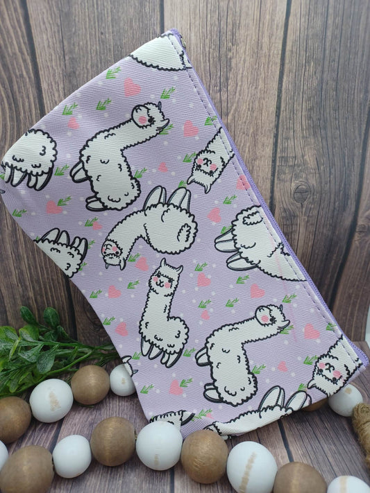 Purple Alpacha Zip Closure Bag