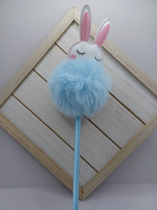 Blue Fluffy Bunny Rabbit Pen