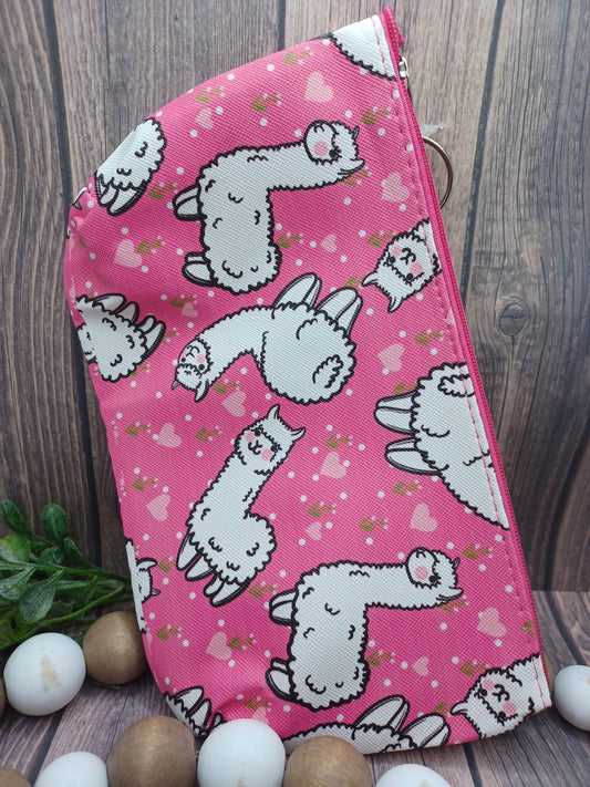 Hot Pink Alpacha Zip Closure Bag