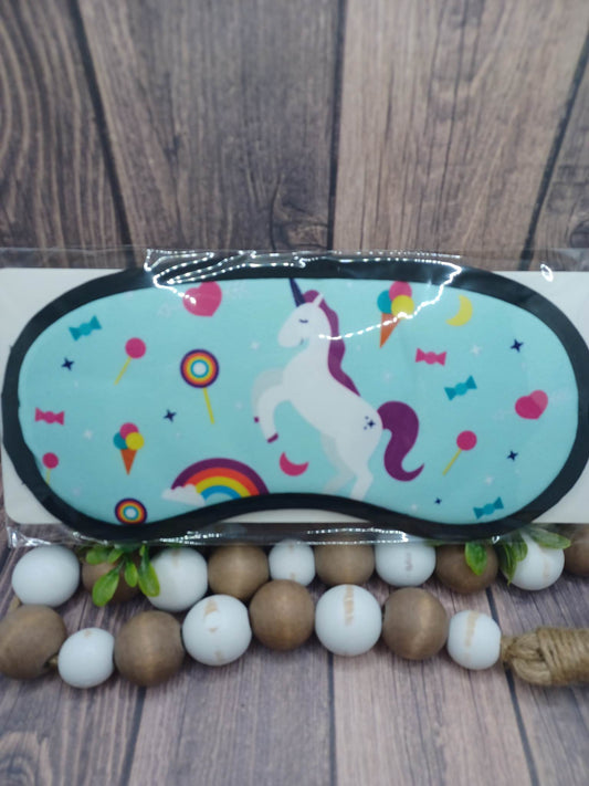 Teal Unicorn Sleep Mask