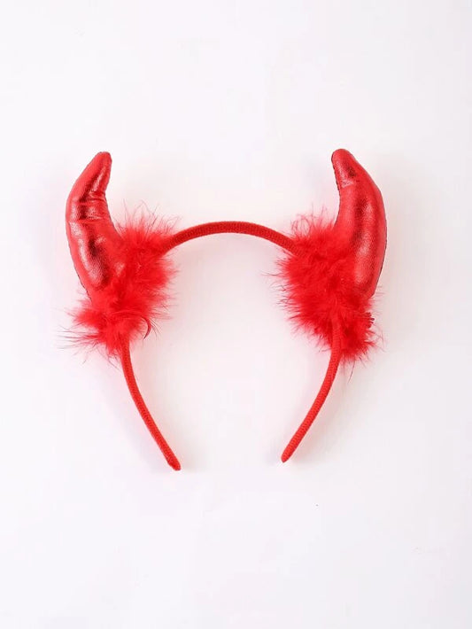 Red Halloween Horns Headband