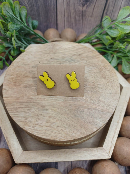 Yellow Easter Bunny Earrings