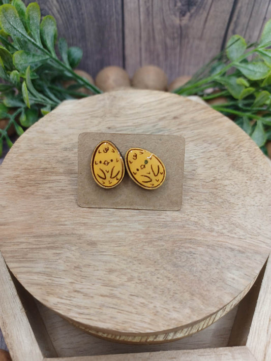 Baby Chick Easter Egg Earrings