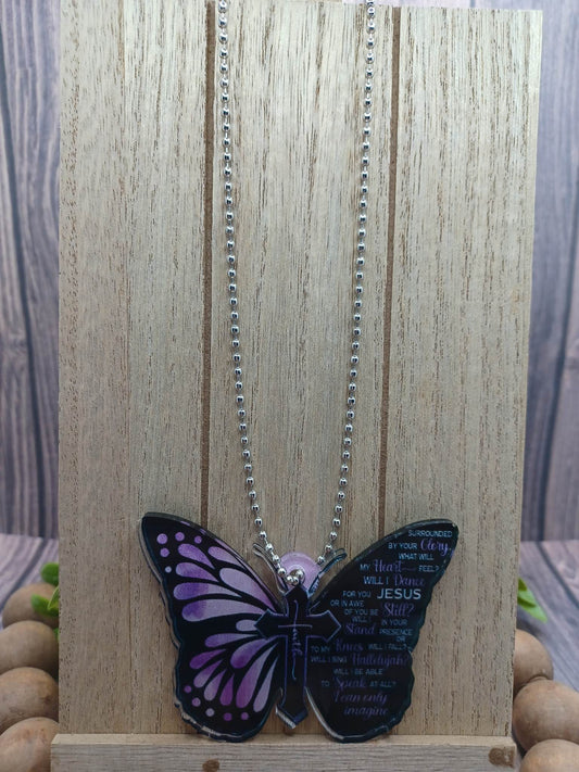 Purple Butterfly Car Decoration