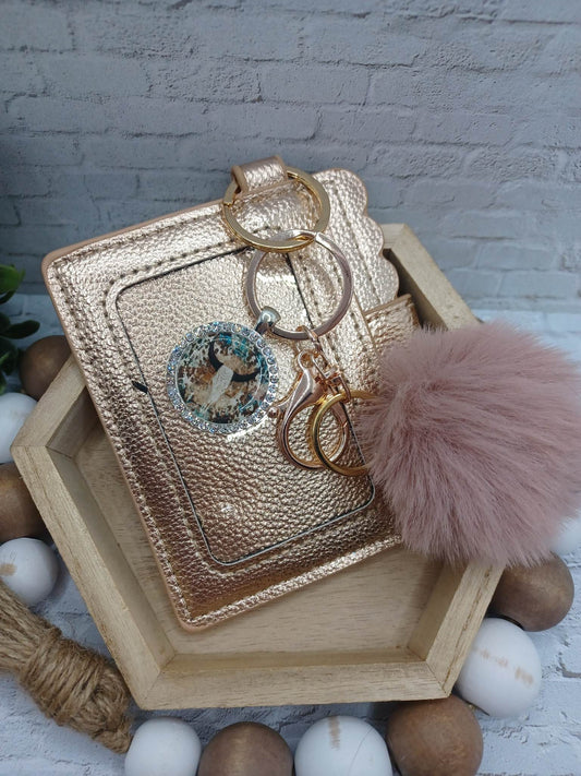 Golden Wallet w/ Bullskull Keychain