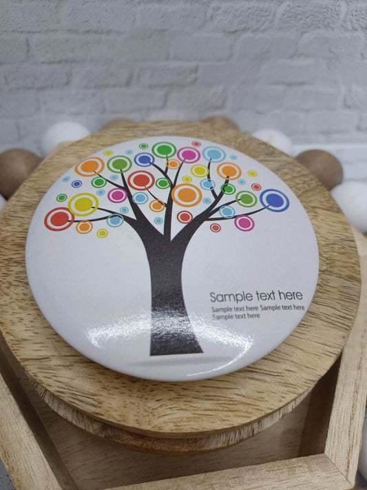 Rainbow Circles Tree Mirror