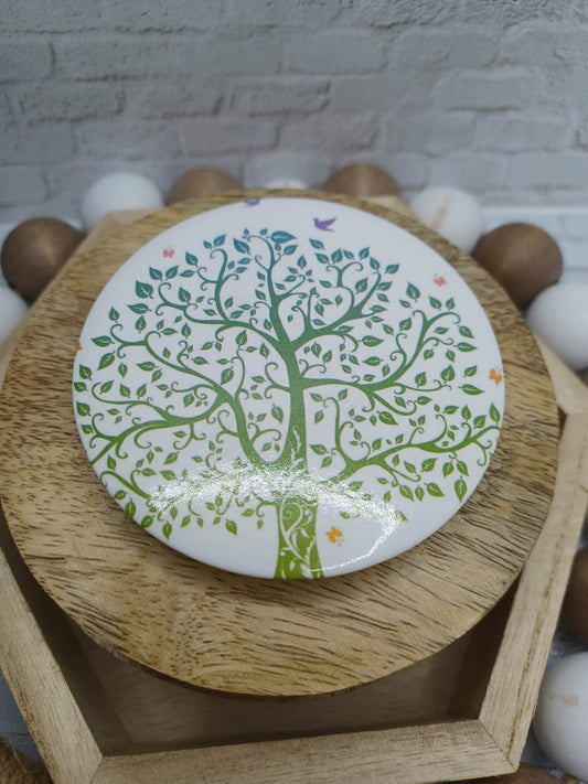 Green & Blue Tree Mirror