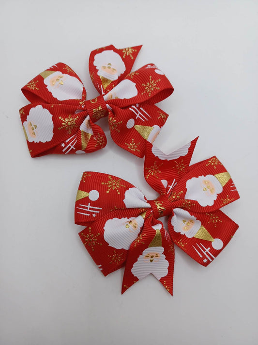 Red Santa Hair Accessory Set of 2
