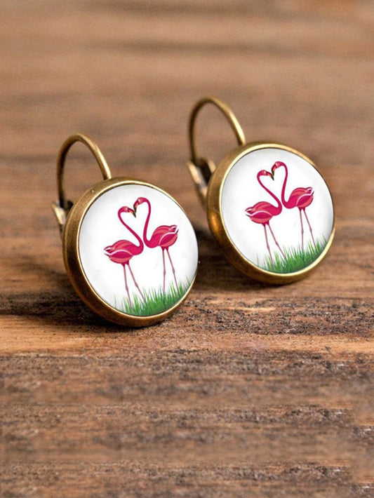 Flamingos Hoop Earrings