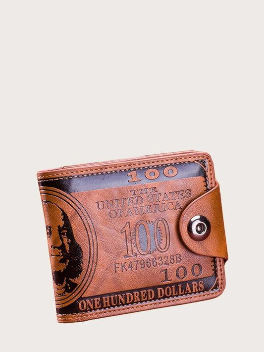 Brown $100 Bill Wallet