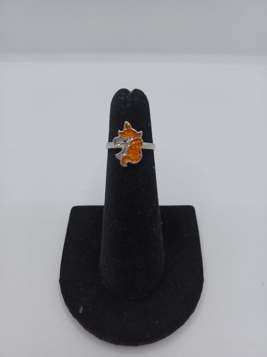 Orange Unicorn Ring