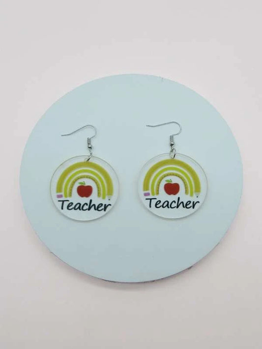 Teacher Acrylic Earrings
