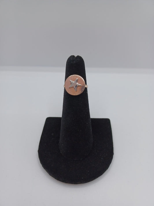 Gold Ring w/ Silver Star