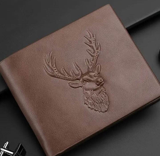 Brown Deer Embossed Wallet
