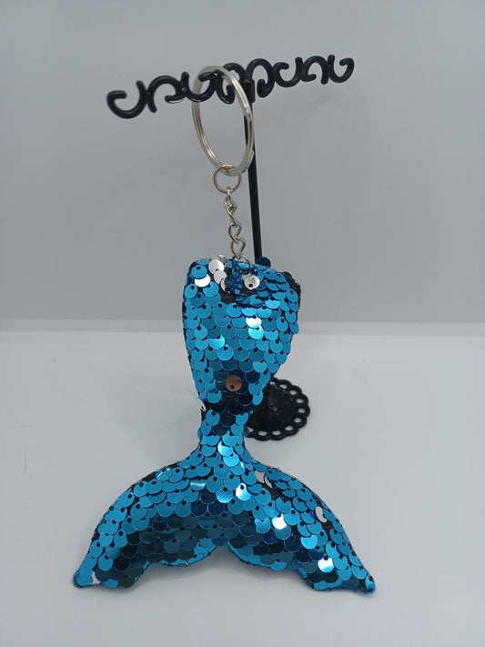 Blue Mermaid Tail Keychain