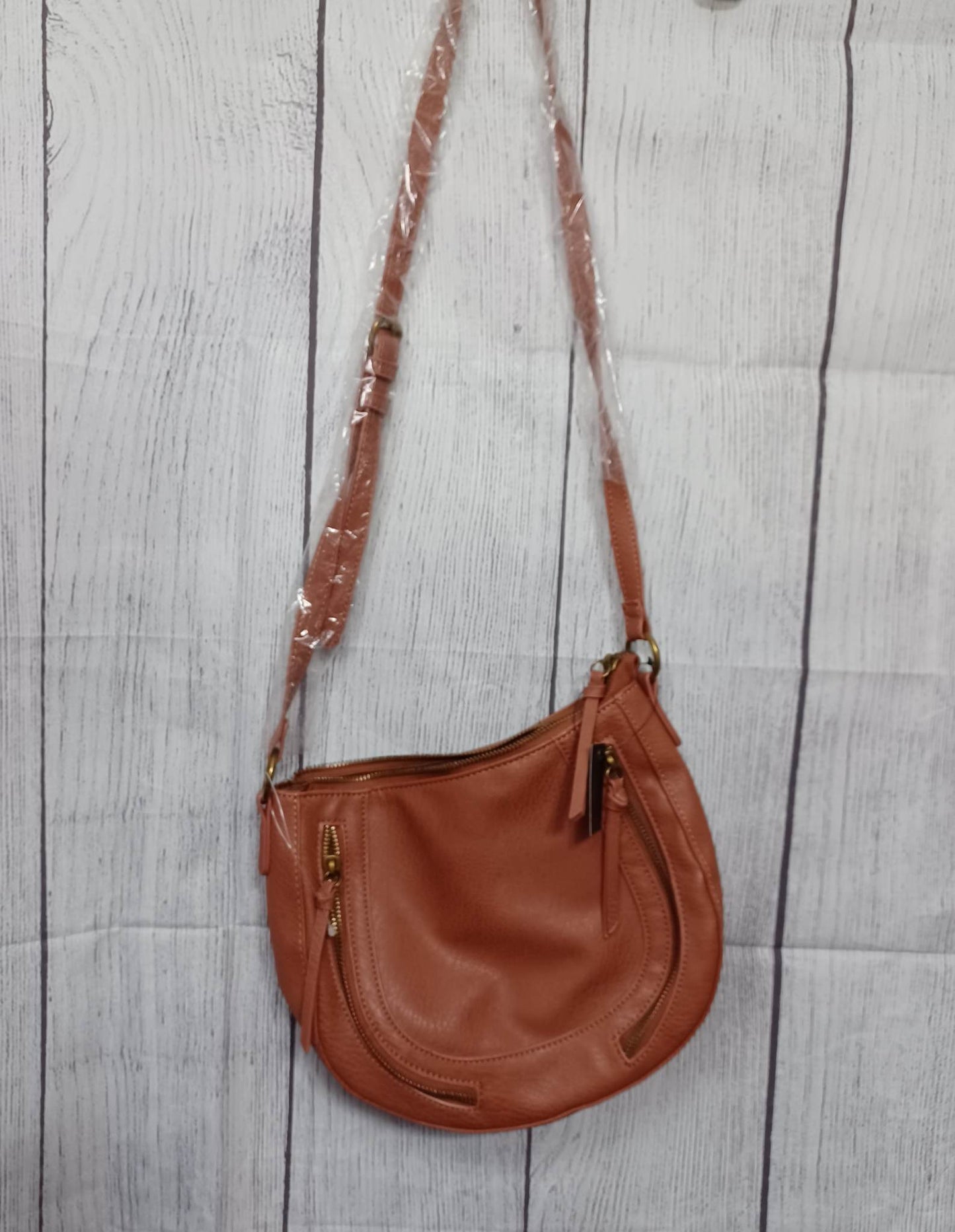 Brown Leather Style Shoulder Purse