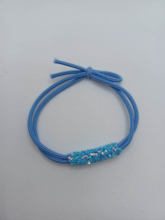 Blue Stretch Style Bracelet w/ Druzy Accent