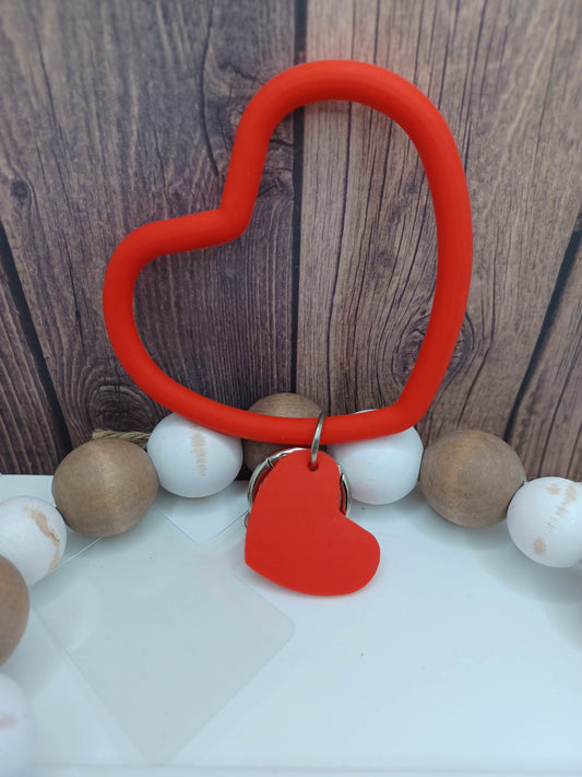 Red Heart Phone Accessory Wristlet