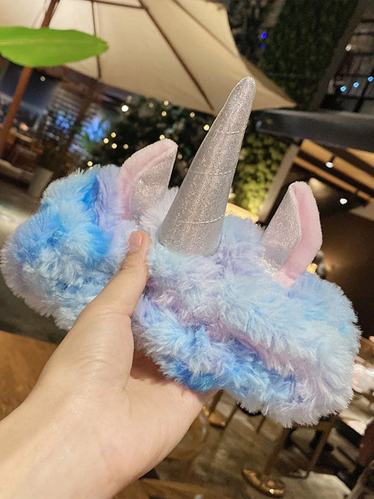 Blue, Purple, & White Ombre Unicorn Plush Spa Headband