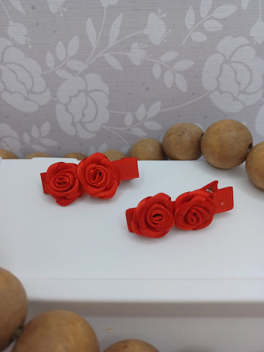 Red Rose Hair Accessory Set
