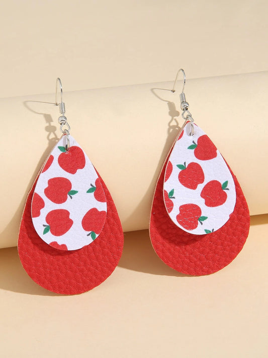 Double Layered Apple Earrings