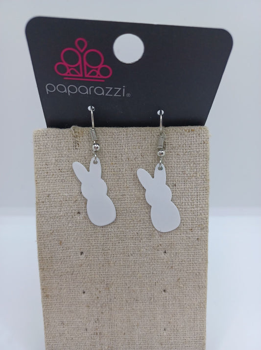 White Bunny Rabbit Earrings