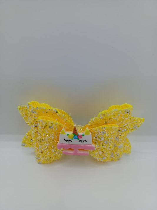 Glitter Hair Accessory w/ Unicorn Closed Eyes