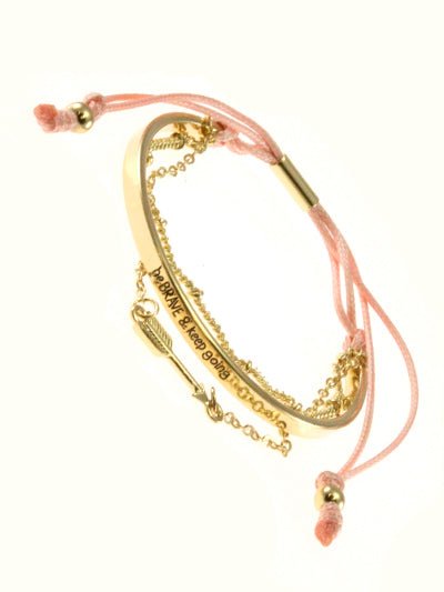 Be Brave and Keep Going Pull Style Bracelet