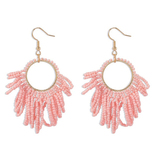 Pink Seabeaded Earrings