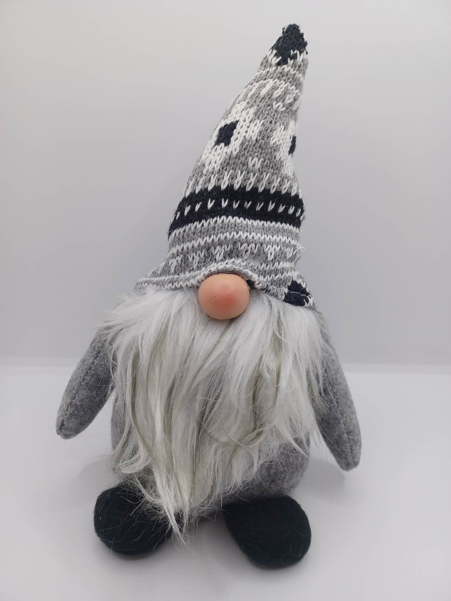 Grey & Black Winter Gnome