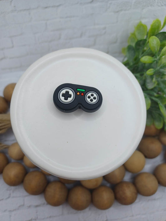 Black Controller Shoe Charm Accessory