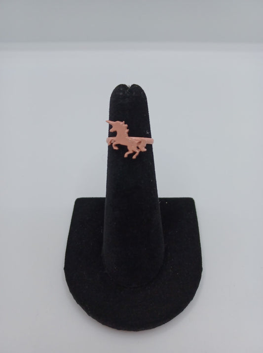 Pink Glitter Unicorn Ring
